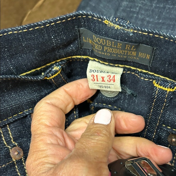 Ralph Lauren Double RL Indigo Relaxed Jeans 16% wool cotton straight leg - Picture 12 of 16